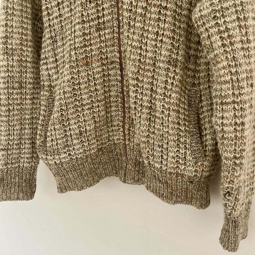 Vintage Pendleton Pure Virgin Wool Zip-Up Sweater – Size L – Made in USA - Picture 9 of 12